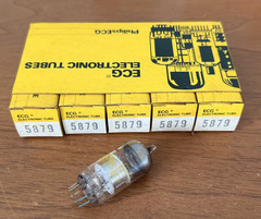 Philips ECG 5879 Vacuum Tubes Lot of 5 in Original Boxes! Read!