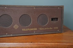 Telefunken HI-FI Loudspeaker 2302 for stereo radio Western Germany Vintage wood