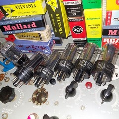 1x TV7B/U RTEST Factory NOS++ BAL. 1959 RCA 5Y3GT BLACKPLATES Lrg ‘D’ Gtr Tube