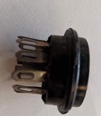 Black cinch 9 pin tube socket original new old stock -Black-