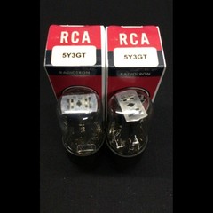 NICE PAIR RCA 5Y3GT Dual D Getter Radio Amp RECTIFIER Vacuum Tubes O.9763