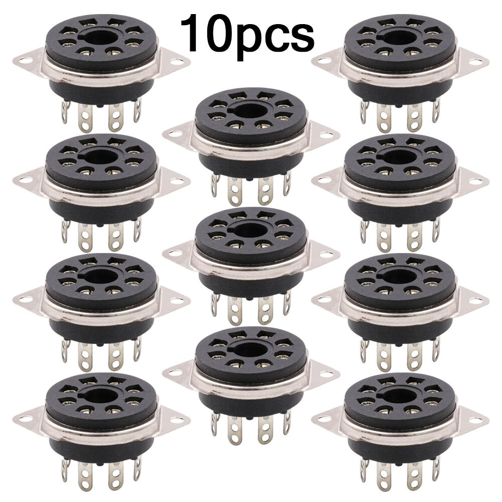 8pin Bakelite Octal Valve Tube Socket For EL34 6V6 6L6 KT88 Chassis Mount 10pcs
