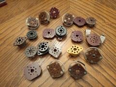 Vintage 8 Pin Octal Tube Socket Lot NOS and Used Mixed Spacing