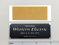 Western Electric Badge Logo Custom Made Aluminum PAIR Silver or Gold