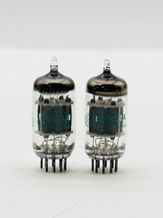 x2 NEW Vintage PAIR NOS GE JAN 5814A 12AU7 Military Vacuum Electron Tubes H8