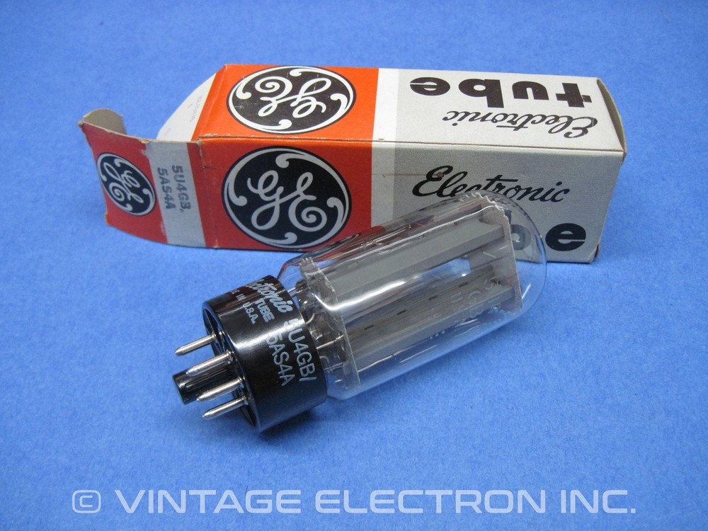 (1) NOS 5U4GB (5AS4A) Vacuum Tube – GE – USA – 1967 (TESTED!!!)