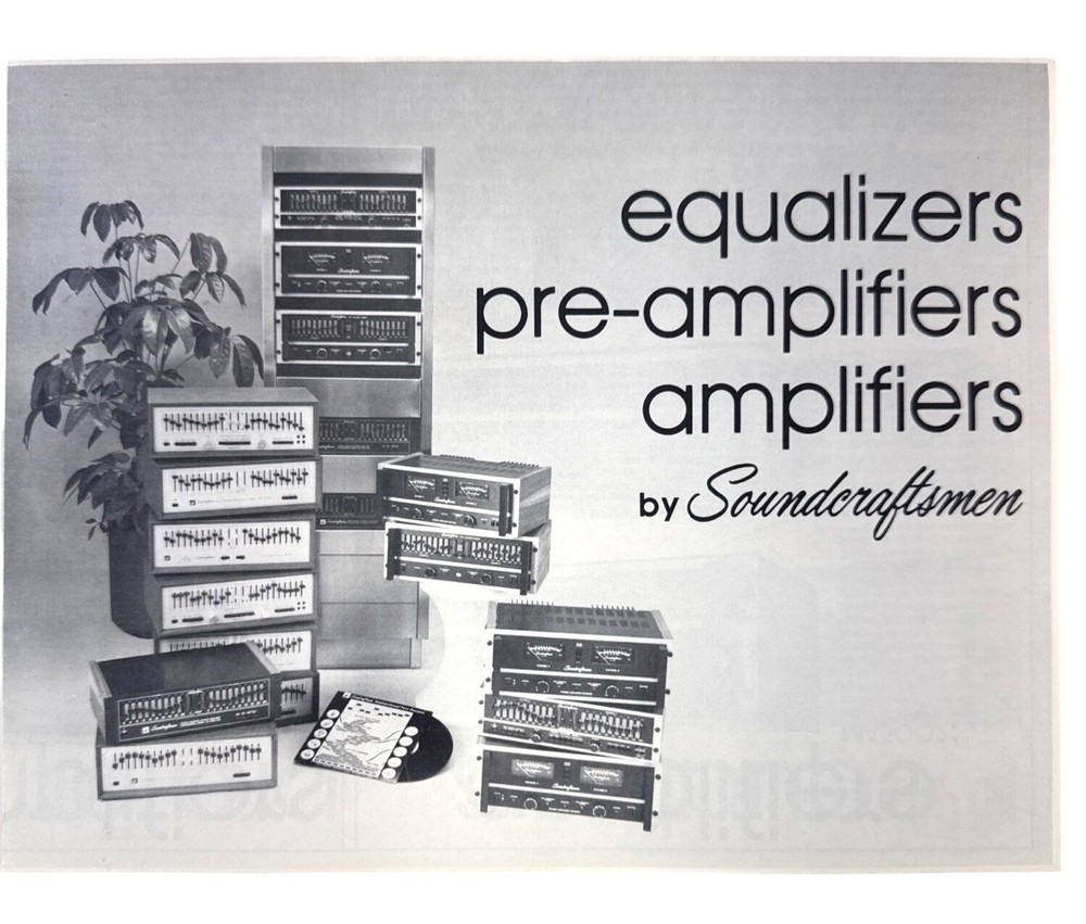 Soundcraftsmen equalizers pre-amplifiers amplifiers Fold-out Spec Sales Poster