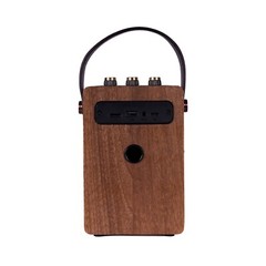 Fuse Andle Brown Real Wood Vintage Retro Bluetooth Speaker w/ Leather Handle