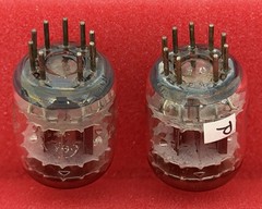 Two GE 6386 Tubes /Amplitrex Tested +100%/D Get /x3 Mica /Black P / Mid 1950’s