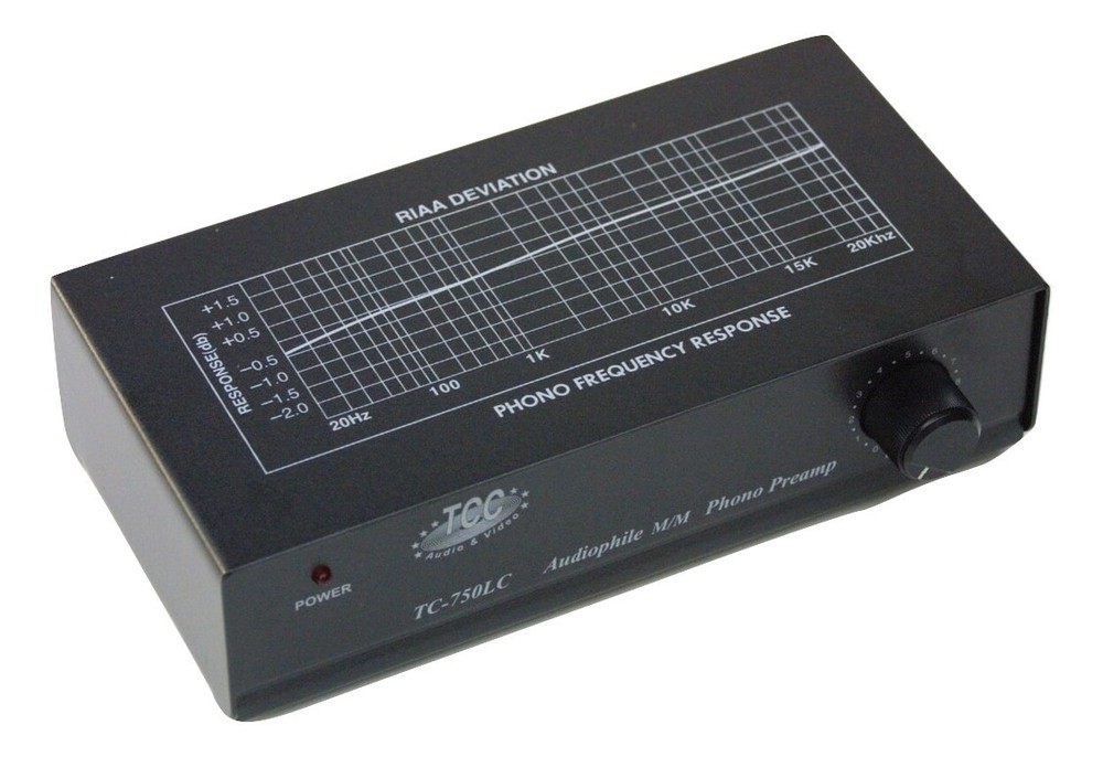 TEC BLACK TC-750LC RIAA Phono Preamp w/ Output Level Control; for MM Cartridges