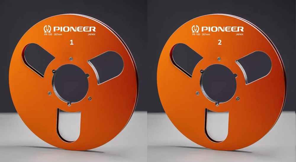 One Pair 10.5” orange Pioneer Tape reel High Quality Aluminum Take Up Reel