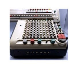 Vintage Monroe CSA-10 Mechanical Calculator Electric Adding Machine Cord & Cover