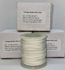 Dial Cord Radio 0.7mm (0.027 ¨ ) White Vintage 100 Yds. (90 Mts) For Radio Tuner