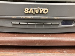 Sanyo Vintage AVM-1306 13″ CRT TV Retro Gaming 1997 Vintage Works Coaxial Cable