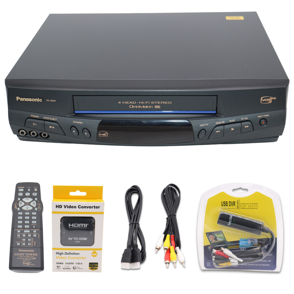 Panasonic PV-8451 VHS VCR Convert VHS to Digital USB Capture AV-HDMI Adapter
