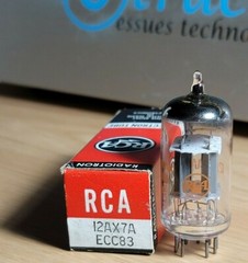 12AX7A RCA 14MM GREY PLATE VINTAGE TUBE NOS NIB 12AX7 (1967)
