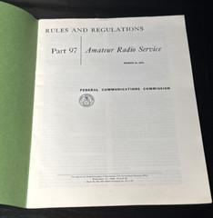 1976 FCC Rules & Regs Amateur Radio Service Citizens Radio Disaster Comm Vintage