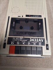 Califone 3432AV Vintage Auto Stop Cassette Recorder Audio Tape Player TESTED