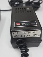 Vintage Sharp EL-8 Calculator Comes With EL-81 Power Supply Read Description
