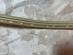 VTG EXTENSION CORD CREAM COLOR WORKS ANTIQUE ELECTRICAL PLUG IN 10 FT KINTRON