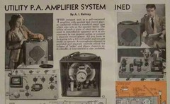 PA Guitar Phono AMPLIFIER Tube powered 1946 How To build PLANS