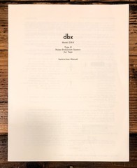 DBX Model 224X Noise Reduction System Owners / User Manual *Original*