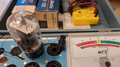 1966 GE 6L6GC Double square Side Getters Tested strong @ 80 using B&K 606