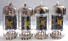 1957 Raytheon 12AU7/ECC82 PLATINUM PLUS GRADE Preamp Tubes Matched Pair 90% NOS!