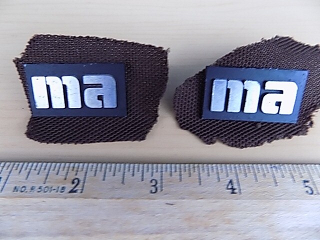 MA Micro Acoustics Metal Speaker Audio Logo Emblem Badge Pair