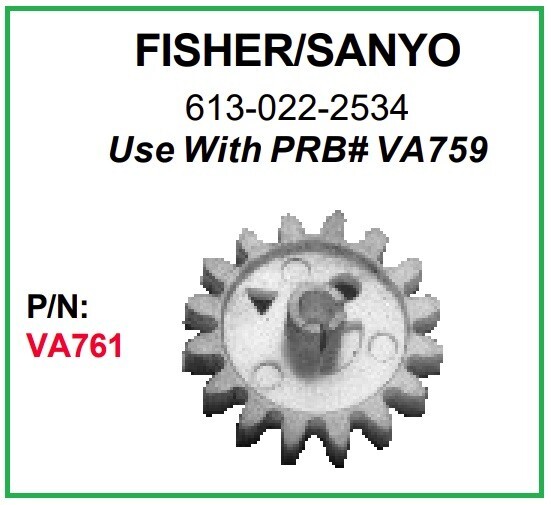 PRB VA761 VCR Gear for Fisher/Sanyo 613-022-2534 and Others