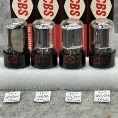 QUAD NOS NIB CBS 6SN7 GTB TUBES ALL TESTED over 100% DATED 1960
