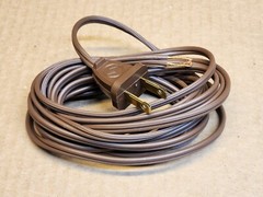 NEW 12′ AC Power Cord Cable KLH 8 Eight 21 Twenty One Radio Brown Non Polarized