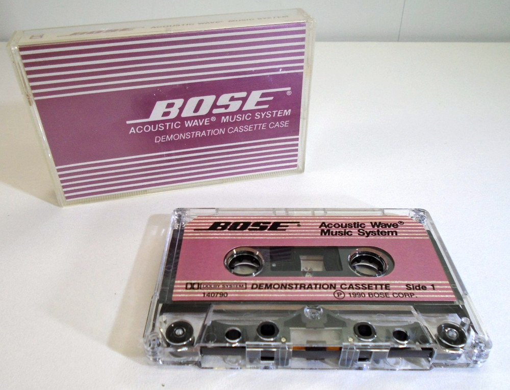 Vtg Bose Acoustic Wave Music System Demo Cassette Tape 1990 stereo sound levels