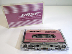 Vtg Bose Acoustic Wave Music System Demo Cassette Tape 1990 stereo sound levels