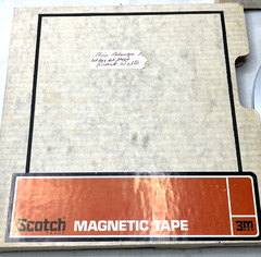 Vintage Scotch 10.5” Aluminum Reel To Reel Tape W/ Box Recorded Audio Tape
