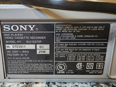 sony slv-d370p For Parts Not Working See Description