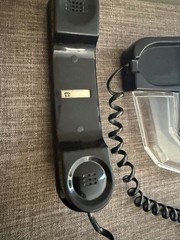 Vintage Tisonic model PT-61 Clear/Black Desk Telephone *Untested/Read*