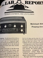 MODERN RECORDING MCINTOSH MA6100 PREAMP AMP 1976 ARTICLE ORIGINAL REPRINT JO1304