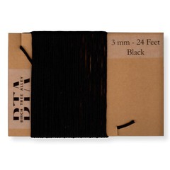 288″ Radio Dial Cord String (24 Feet) BRAIDED 3mm BLACK for Vintage Radio Tuner