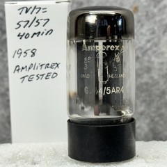 1958 AMPEREX BUGLE BOY 5AR4 GZ34 f31 x8D TUBE TV/7 AMPLITREX TESTED