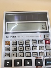 Vintage Sharp EL-525 Solar Scientific Calculator Made in Japan w/ Original Case