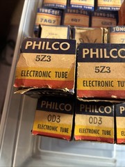 Lot Of 16 Antique Radio Tube Vacuum Philco Tung Sol In Boxes