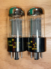 Pair of Westinghouse 6SN7GTB NOS NIB 1964 Tall Glass Tubes #2 – 7% matched