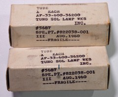 1960 Tung Sol JTL-5687 Closely Matched Tubes, #2