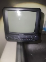 Vintage Gaming Optimus 7″ B/W Portable TV with AM/FM Radio Tested
