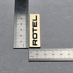 Rotel Turntable Reciever Equipment Badge Logo Emblem Premium Gold With Adhesive
