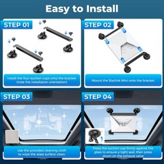 Calanthe Starlink Mini Suction Cup Mount For Car Sunroof Window Secure