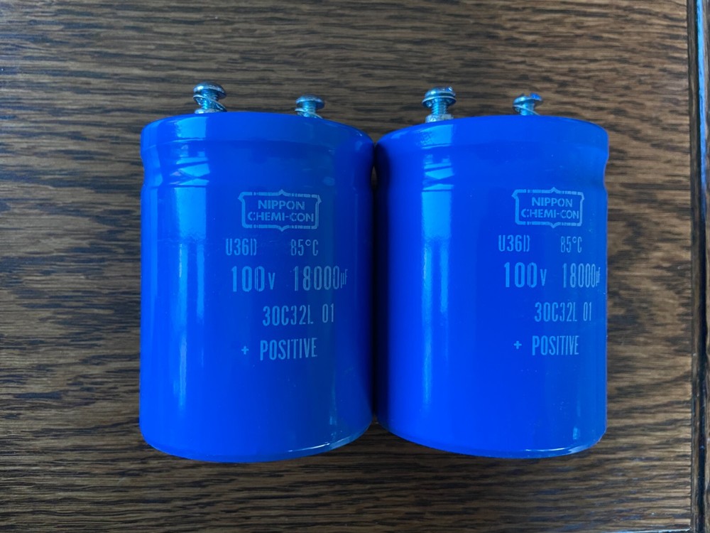 2 New McIntosh MC250 MC2120 MC2125 MC2505 Main Filter Capacitors 18000 uf 100v