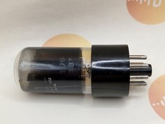 Brimar CV1988 = 6SN7GT Black Glass Lower Declined Getter – British BVA ’59 – NOS