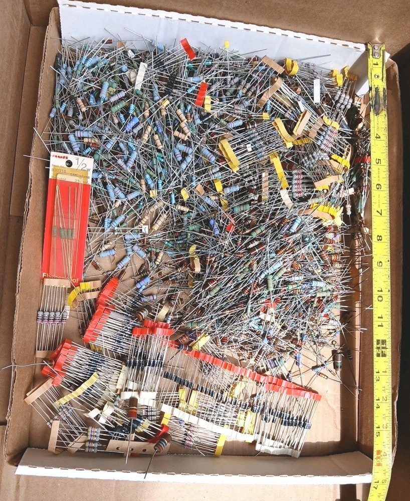 Vintage NOS Lot: Allen-Bradley, RadioShack Vishay, Diodes, Capacitors, 1000+ pcs